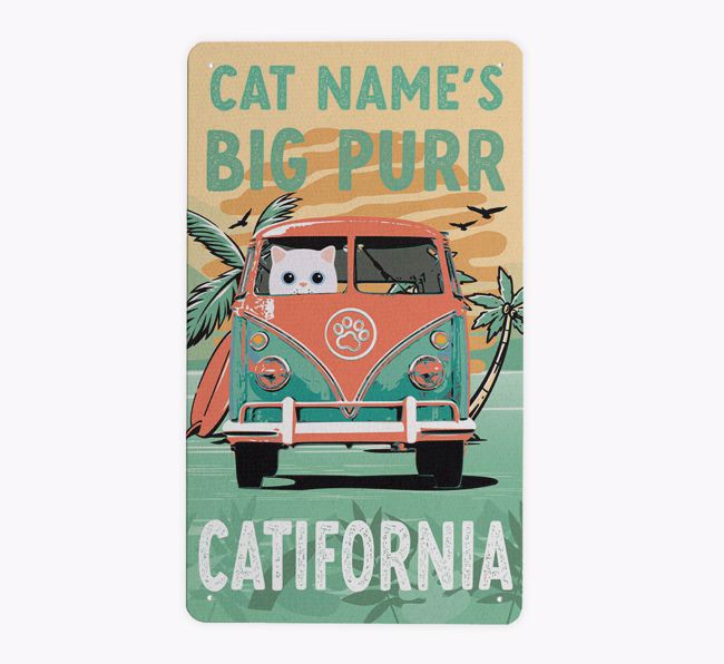Catifornia: Personalized {breedCommonName} Metal Sign 